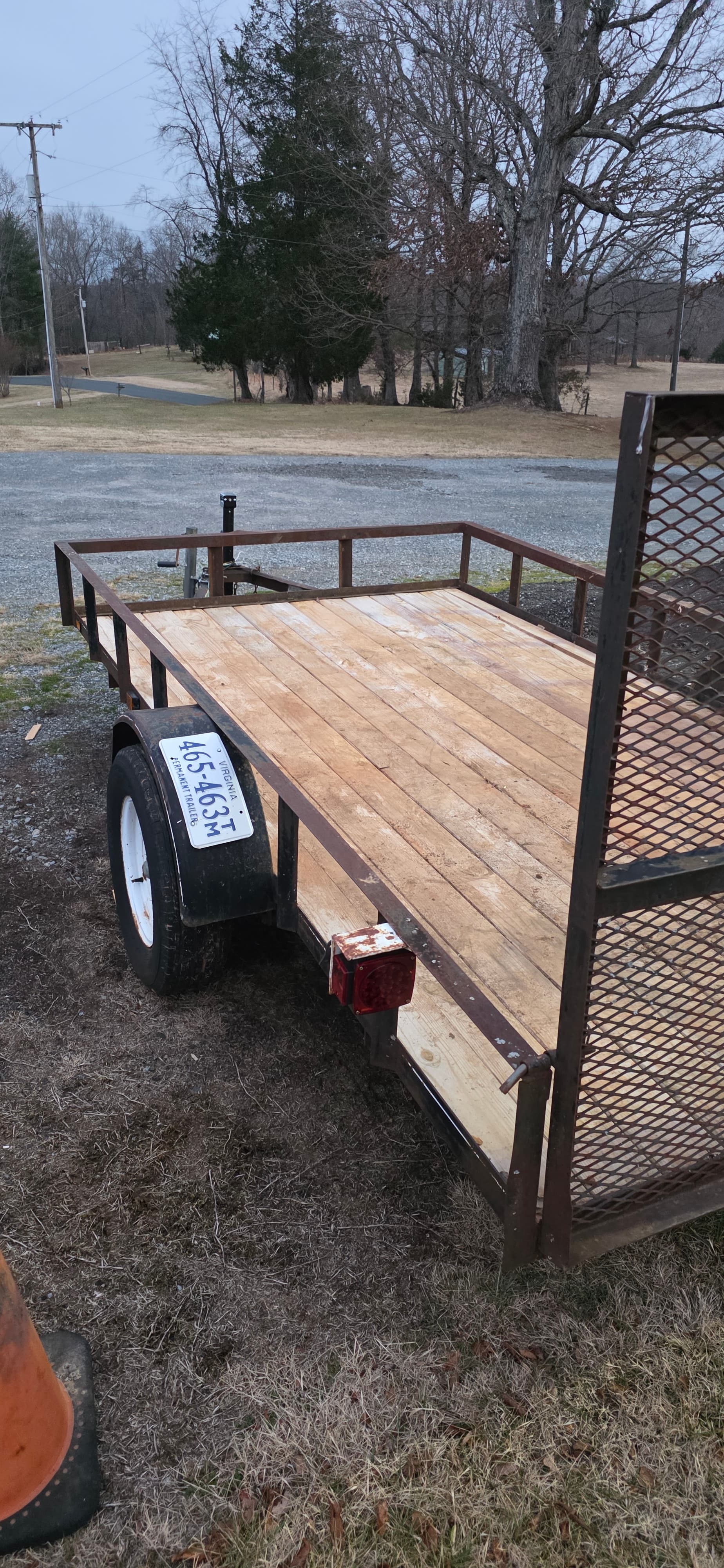Utility trailer deck and tie-down points